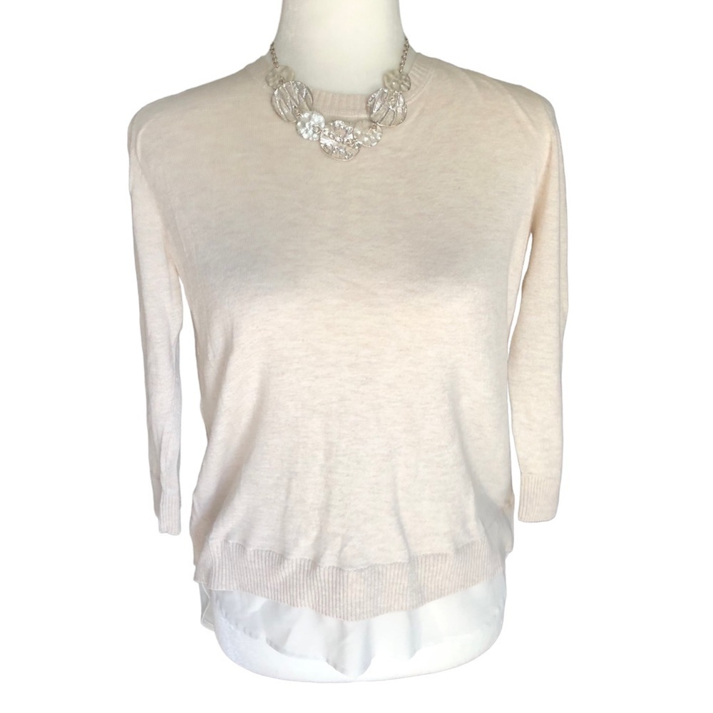 🇺🇸 🍁 BUNDLE ONLY - 5/$15 Stylus 3/4 Sleeve Sweater Blouse, Cream, Medium
